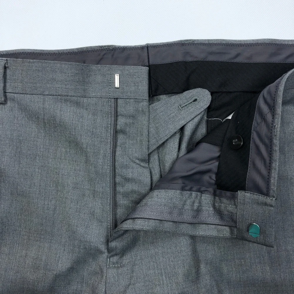 J Crew Ludlow Loro Piana Superfine Wool Dress Pants Mens 36x31 Charcoal Grey